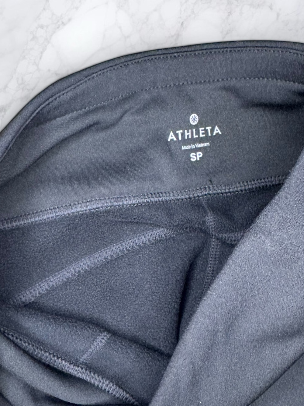 Athleta Rainier High Compression Brushed Fleece Legging Small Petite Old Version